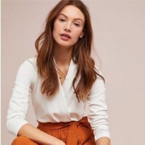 Anthropologie Currant top in Ivory